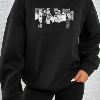 Kapüşonlu Naruto Baskılı Sweatshirt