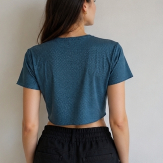 Kısa Kollu Crop Kadın T-shirt