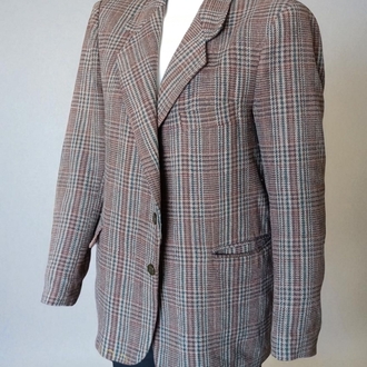 Vintage Çift Düğmeli Blazer Yün Ceket