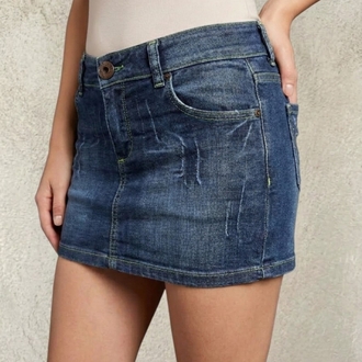 Adl Y2K Denim Mini Kot Etek