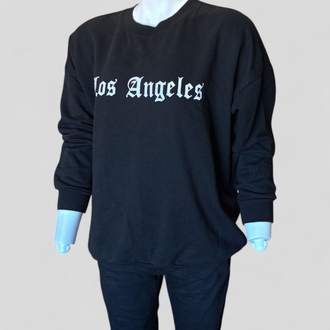 Los Angeles Baskılı Unisex Oversize Sweatshirt