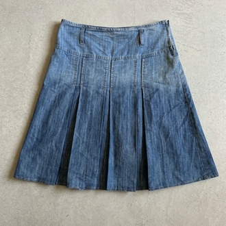 Y2K Vintage Piliseli Midi Kot Etek