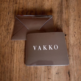 Orijinal Vakko Monogram Ürün Kartı ve Zarfı
