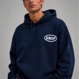 Oversize Baskılı Kapüşonlu Sweatshirt
