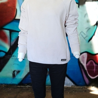 Bershka Unisex Beyaz Sweatshirt