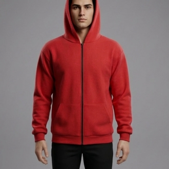 Kapüşonlu Fermuarlı Unisex Sweatshirt