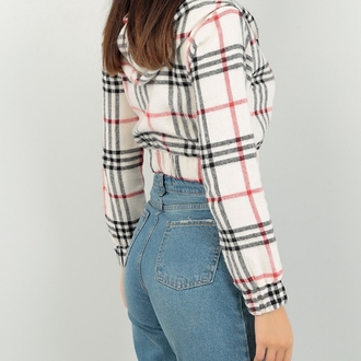 Kapüşonlu Crop Ceket/Sweatshirt