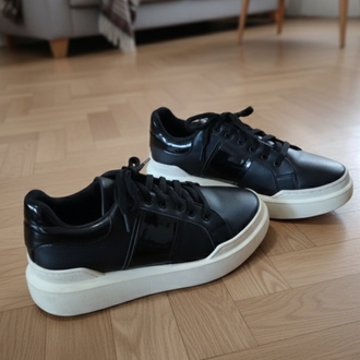 Butigo 9FX Bağcıklı Siyah Sneakers