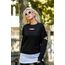 Siyah Lazer Yırtık Detay Sweatshirt