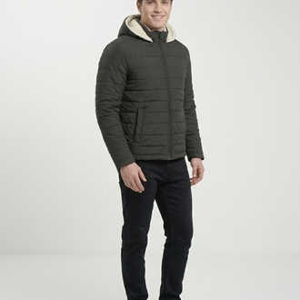 Siyah İçi Polarlı Unisex Kışlık Mont