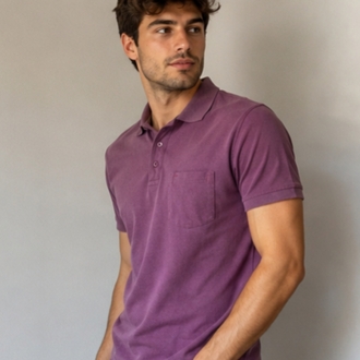 LCW Mor Polo Yaka Tişört 