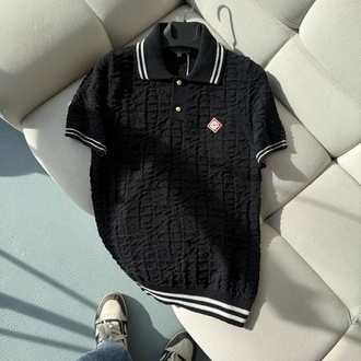 Casablanca Triko Polo Yaka Siyah