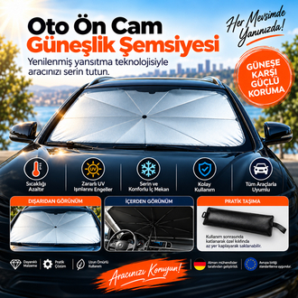 Oto Ön Cam Güneşlik – Pratik, Şık ve Etkili Koruma