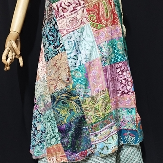 HİNT İPEĞİNDEN PATCHWORK ETEK