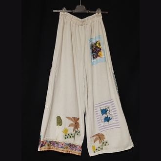 DOĞAL KETENDEN BOHEM PANTOLON