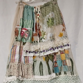VİNTAGE PATCHWORK TASARIM ETEK 
