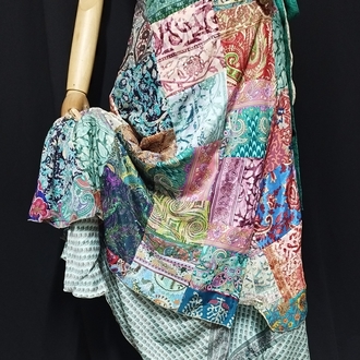 HİNT İPEĞİNDEN PATCHWORK ETEK