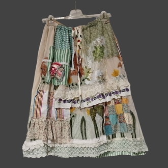 VİNTAGE PATCHWORK TASARIM ETEK 
