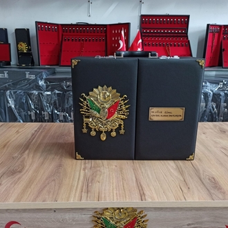 109'ADETLİ ŞİFRE KİLİTLİ OSMANLI TUĞRALI ÖZEL İSİMLİ TESBİH KOLEKSİYON ÇANTASI