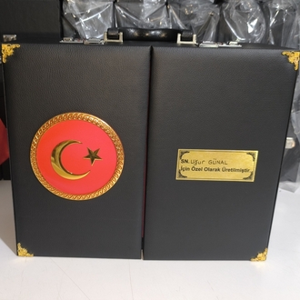109'ADETLİ TÜRK BAYRAKLI ÖZEL İSİMLİ TESBİH KOLEKSİYON ÇANTASI