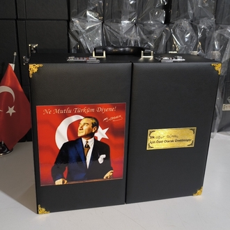 109'ADETLİ TESBİH KOLEKSİYON ÇANTASI ATATÜRK RESİMLİ ÖZEL İSİMLİ