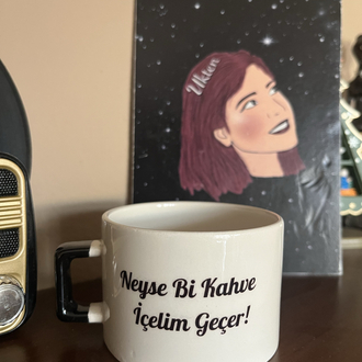 Bir Kahve İçelim ☕️ Temalı Kupa Bardak