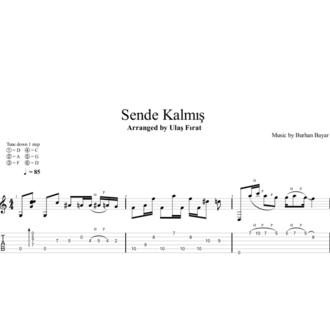 Sende Kalmış Tab/Nota
