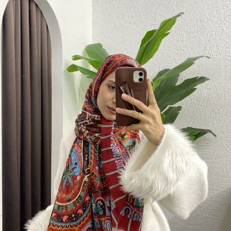 Etro Yün Şal - Vişne