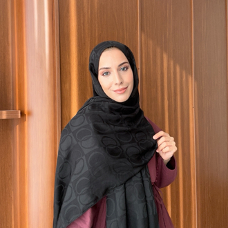 Dama Naia Desen Muadil Şal - Siyah 
