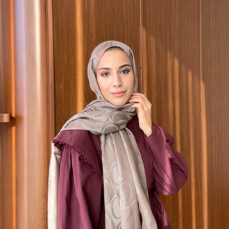 Dama Naia Desen Muadil Şal - Vizon