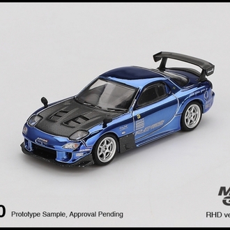 Mini GT 1020 Mazda RX-7 RE-Amemiya Chrome Blue 2025 Malaysia Diecast Expo Limit 3000