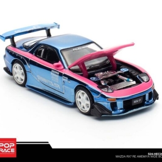 Pop Race Mazda RX7 RE Amemiya WideBody Blue Chrome 2025 Hobby Expo China Special Edition S24-HEC2025