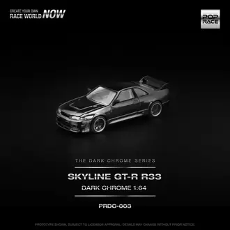 POP RACE PRDC003 SKYLINE GT-R R33 DARK CHROME