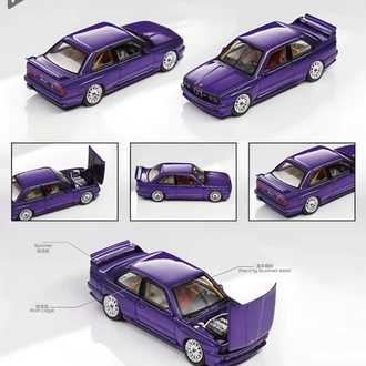 Mortal Model 1:64 BMW E30 M3 GROUP A Metallic Transparent Purple