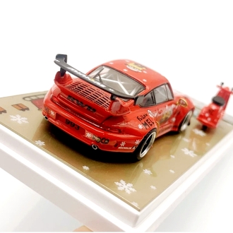 Ultimate Player 1:64 Red Christmas RWB 993 Bicycle Bike Sport Model Diecast Collect Car