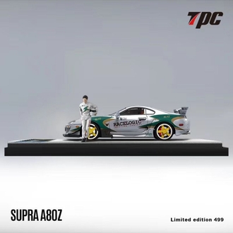 TPC Toyota Supra A80 Z Silver Green + Figure