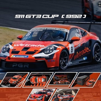 ModernArt Porsche 911 GT3 CUP no.8 Wetrade (Pleksi-Kapalı Jelatinli-Limitli Model)