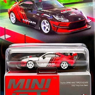 Mini GT 2 li set CHASE Toyota Gr86 Hks Type R Advan #956 Tokyo Auto Salon Zamac