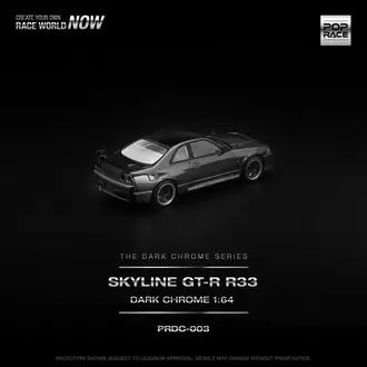 POP RACE PRDC003 SKYLINE GT-R R33 DARK CHROME