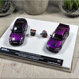Motorhelix ICHEMO Re-Creation 1:64 Nissan Skyline GT-R Clubman Race Spec R34 & R35 2025 APA