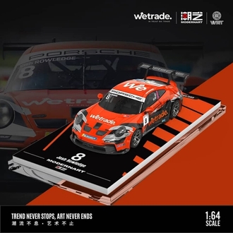 ModernArt Porsche 911 GT3 CUP no.8 Wetrade (Pleksi-Kapalı Jelatinli-Limitli Model)