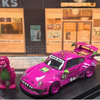 Model Collect 1:64 Porsche RWB 993 High Wing Roxy Livery + Figure