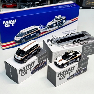 Mini GT Porsche 911 Dakar #718 / Volkswagen ID. Buzz Porsche Centrum Gelderland Roughroads Set