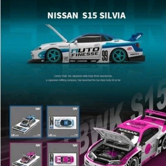 TPC NISSAN Silvia LB (S15) - Liberty Walk + Figure - Pink/White
