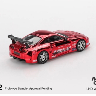 Mini GT Toyota Supra (A80) Top Secret GT-300 Top Secret Red Chrome MGT01132