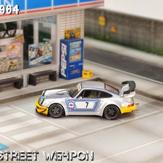 Street Weapon Porsche RWB 964 Wide-Body Modified Silver