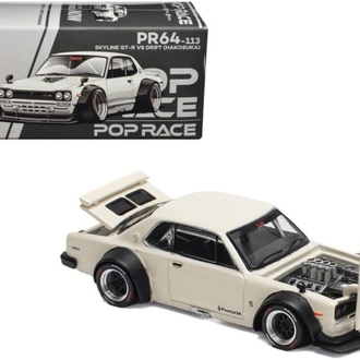 Pop Race 1/64 SkylineGT-R V8 Drift (HAKOSUKA) PR-64-113