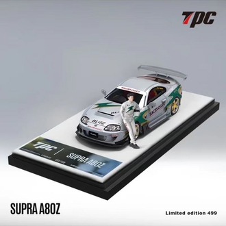 TPC Toyota Supra A80 Z Silver Green + Figure