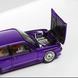 Mortal Model 1:64 BMW E30 M3 GROUP A Metallic Transparent Purple