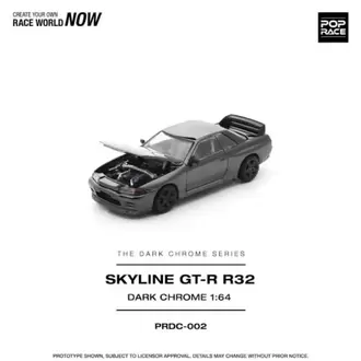POP RACE PRDC002 SKYLINE GT-R R32 DARK CHROME